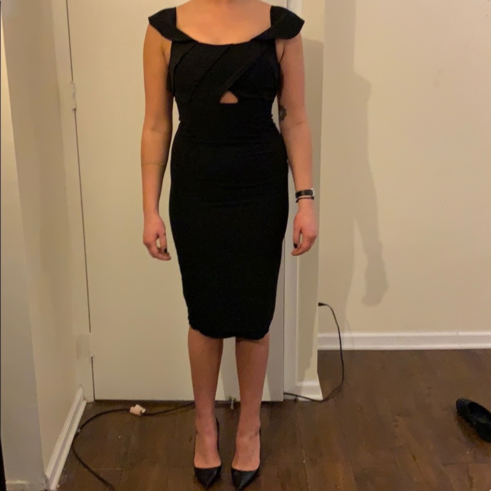 Keyhole cocktail dress.